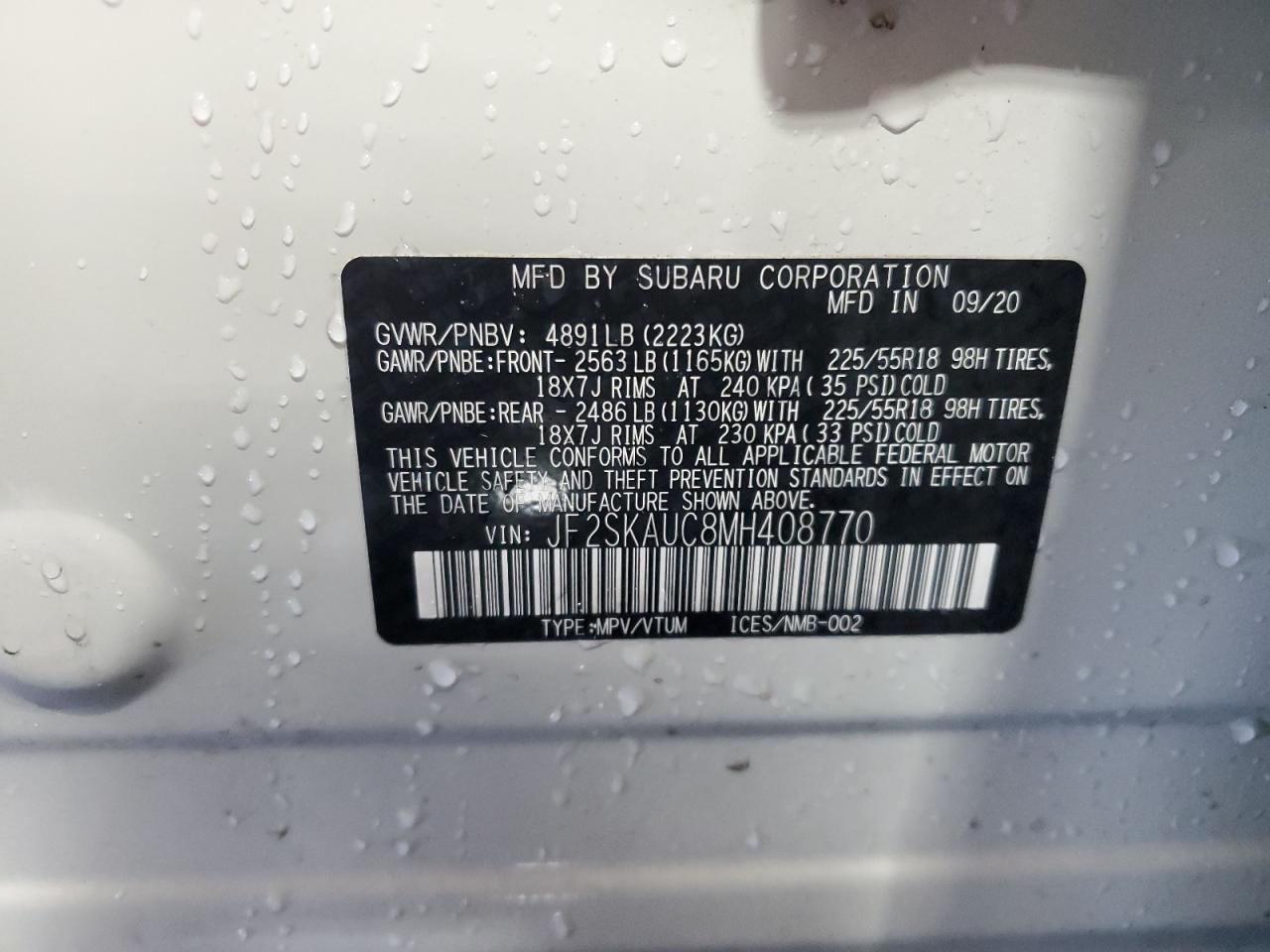 SUBARU FORESTER LIMITED