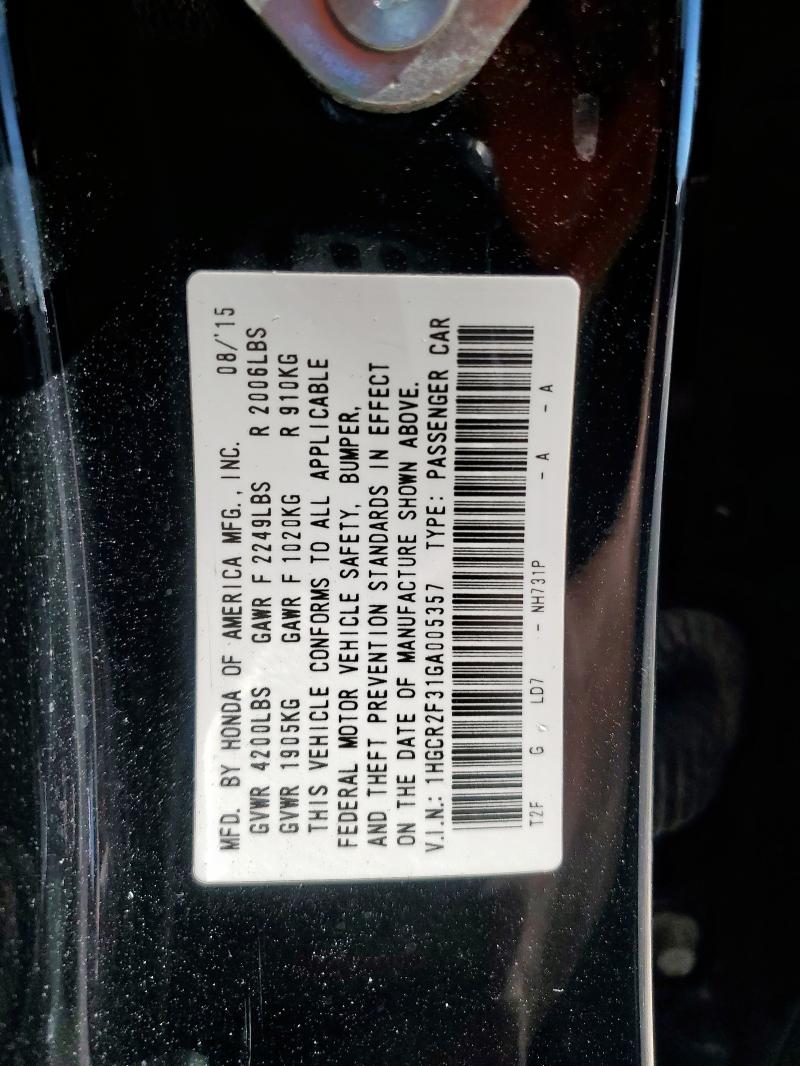 2016 HONDA ACCORD LX #3292614600