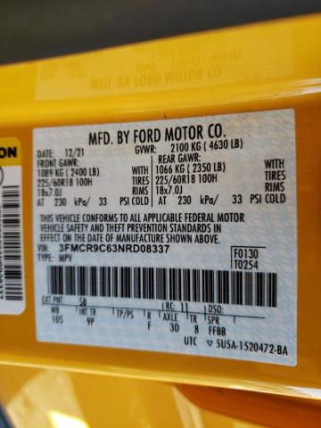 2022 FORD BRONCO SPO - 3FMCR9C63NRD08337