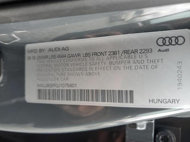 2018 AUDI A3 PREMIUM #3285926578