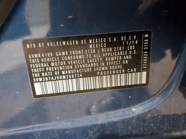 2017 VOLKSWAGEN JETTA S #3297877840