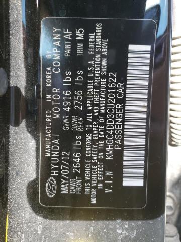 2012 HYUNDAI GENESIS 3. #3291229995