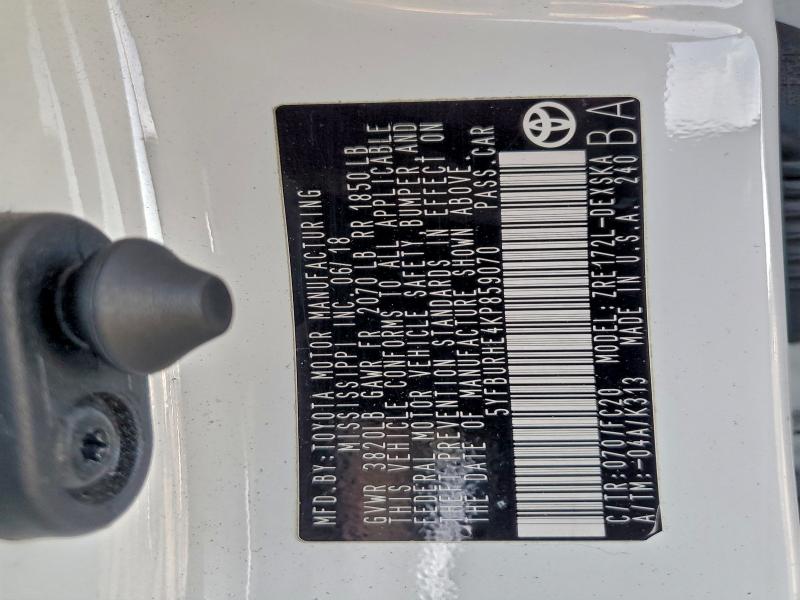 2019 TOYOTA COROLLA L #3304859548