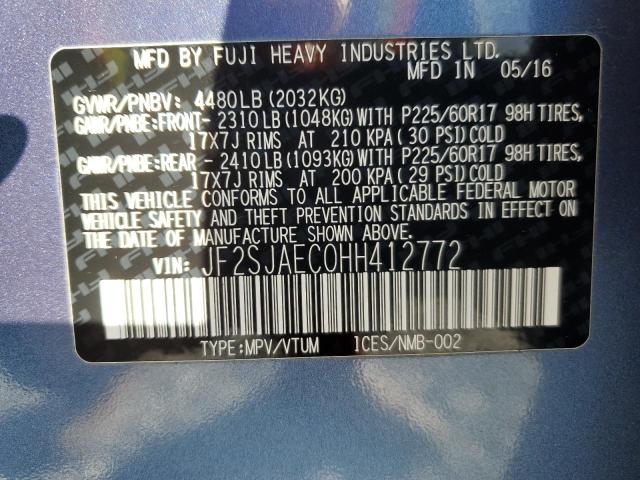 2017 SUBARU FORESTER 2 #3292399273