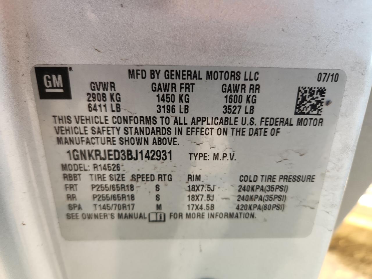 CHEVROLET TRAVERSE LT