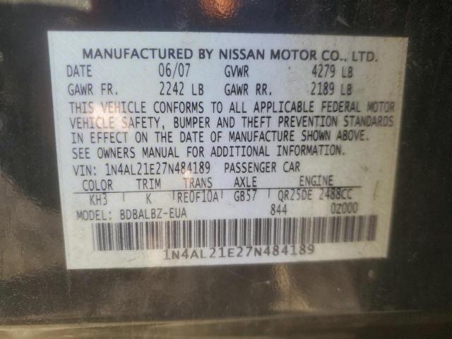 2007 NISSAN ALTIMA 2.5 #3301847389