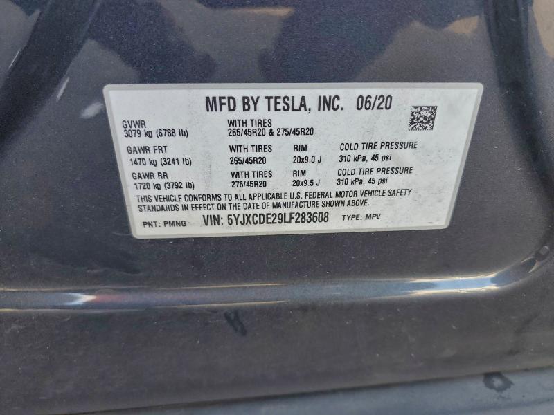 2020 TESLA MODEL X #3309440014