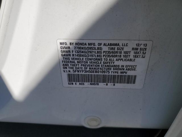 2014 HONDA PILOT EXL #3284671357