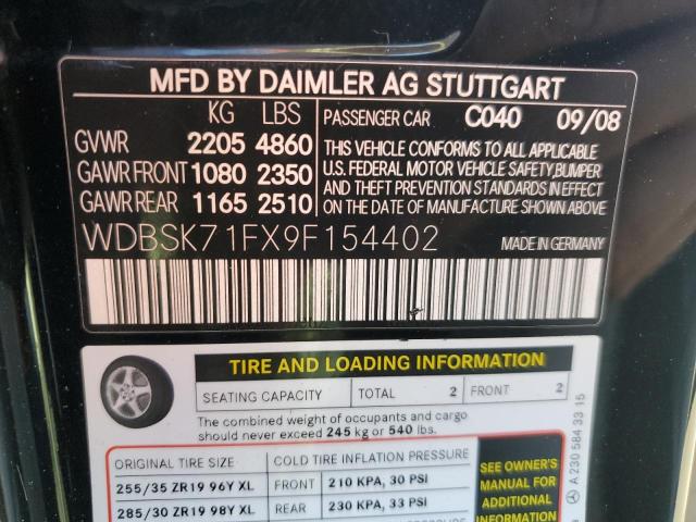 2009 MERCEDES-BENZ SL 550 #3281385025