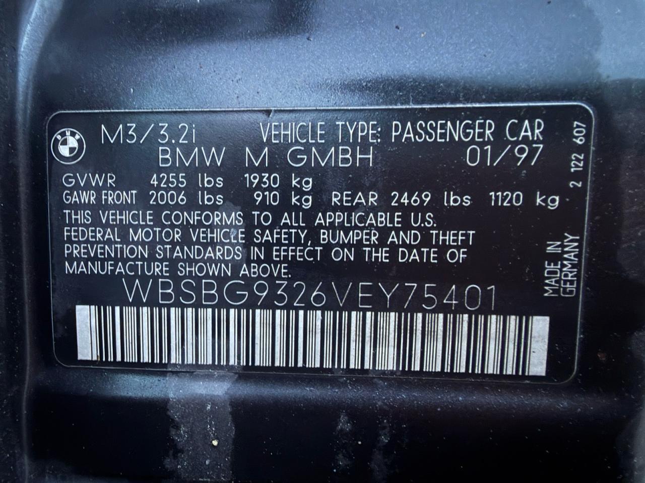 Lot #3290291243 1997 BMW M3