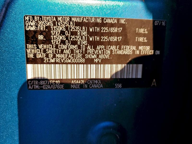 2016 TOYOTA RAV4 XLE #3284210608