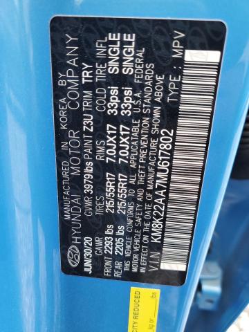 2021 HYUNDAI KONA SEL KM8K22AA7MU617802