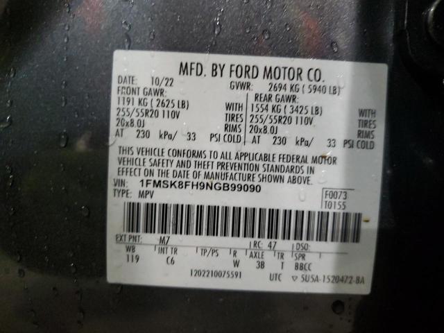 2022 FORD EXPLORER L #3297936795