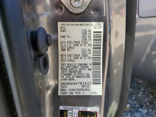 2019 NISSAN FRONTIER S #3290200227