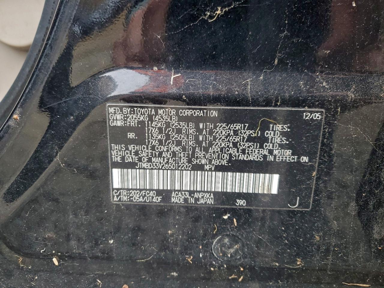 Lot #3297893776 2006 TOYOTA RAV4