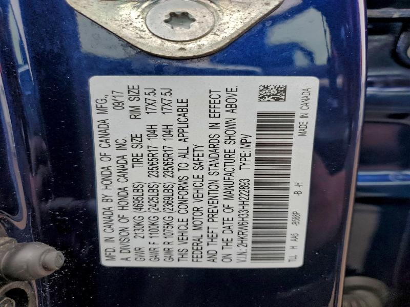 2017 HONDA CR-V LX #3301602718