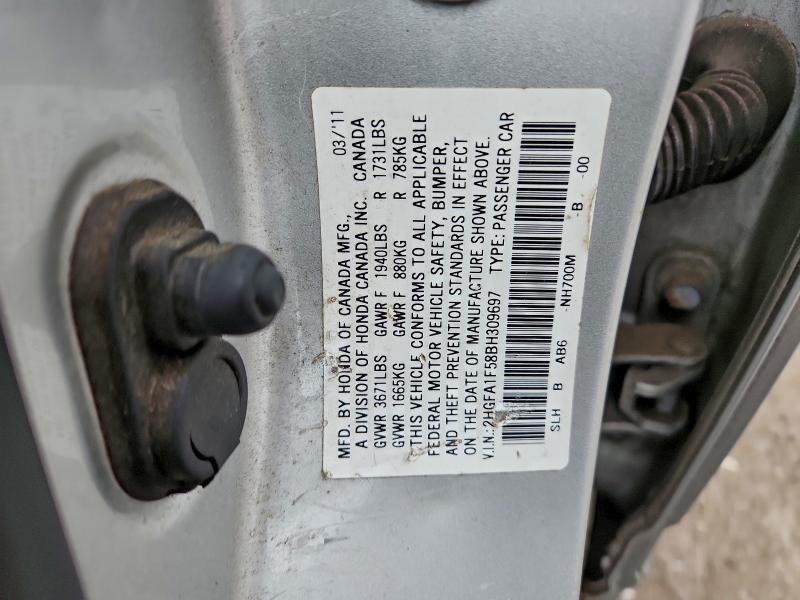 2011 HONDA CIVIC LX #3303840519