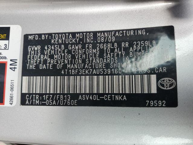 2010 TOYOTA CAMRY BASE #3305303346