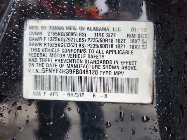 2015 HONDA PILOT SE #3295350815