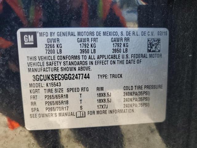 2016 CHEVROLET SILVERADO #3304579496