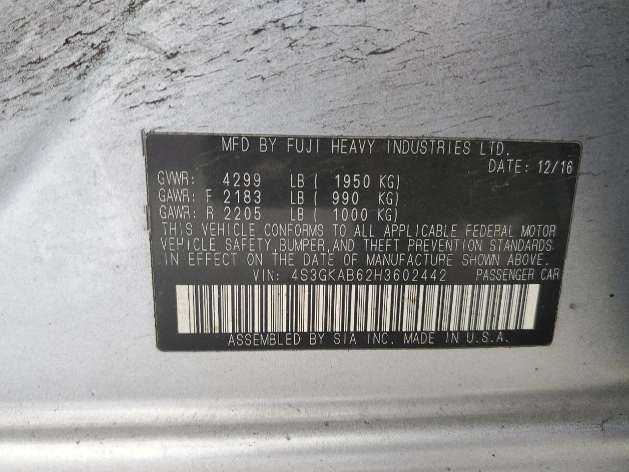 SUBARU IMPREZA PREMIUM