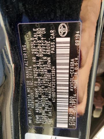 2014 TOYOTA CAMRY HYBR - 4T1BD1FK3EU113934