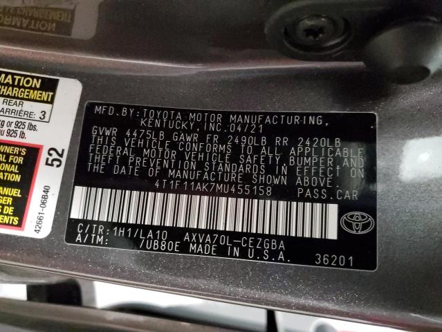 2021 TOYOTA CAMRY XLE #3285712657