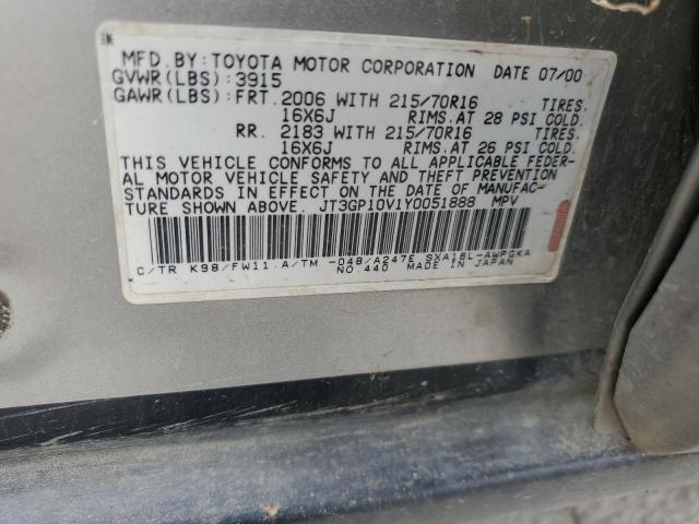 2000 TOYOTA RAV4 #3292282320