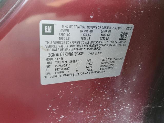 2017 CHEVROLET EQUINOX LT - 2GNALCEK8H6192835