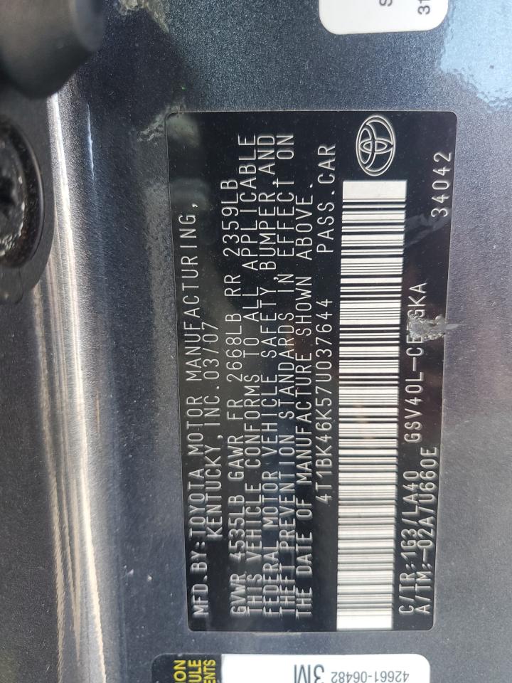 Lot #3291252978 2007 TOYOTA CAMRY LE