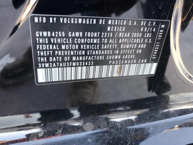 2015 VOLKSWAGEN GOLF TDI 3VW2A7AU3FM033433