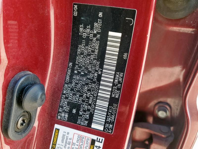 2004 TOYOTA HIGHLANDER #3296541403