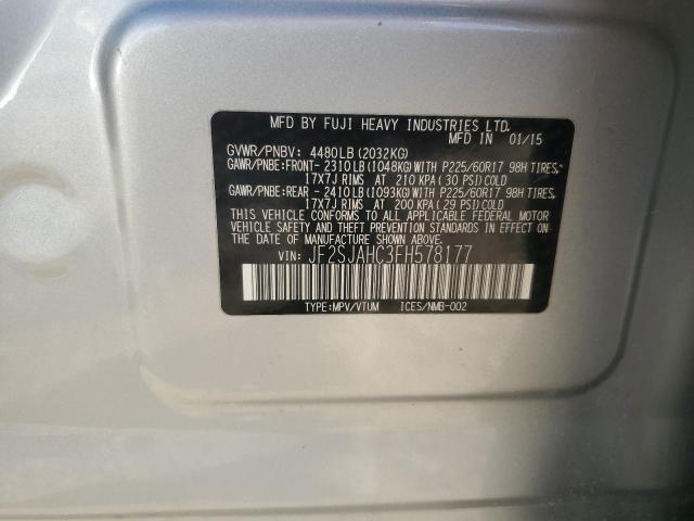 2015 SUBARU FORESTER 2 - JF2SJAHC3FH578177