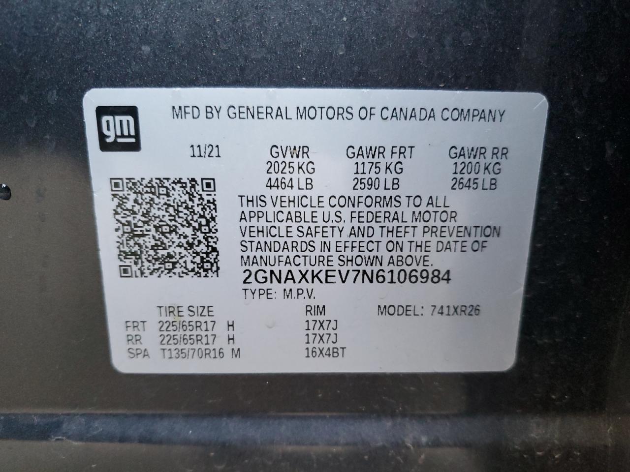 CHEVROLET EQUINOX LT