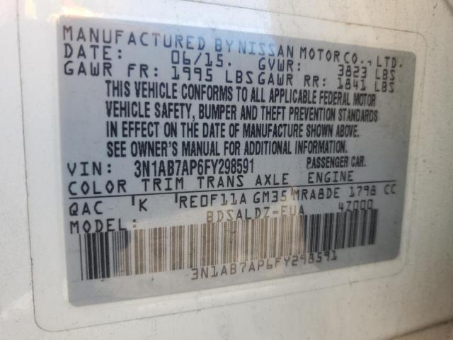 2015 NISSAN SENTRA S - 3N1AB7AP6FY298591