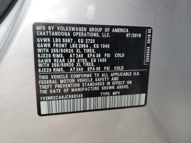 2018 VOLKSWAGEN ATLAS SEL #3286577173