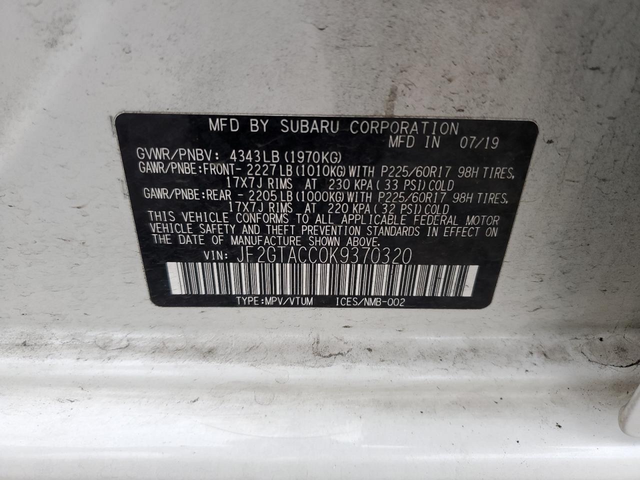 SUBARU CROSSTREK PREMIUM