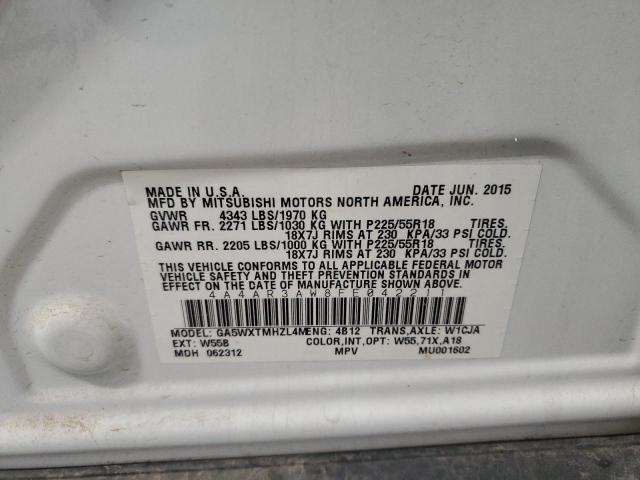 2015 MITSUBISHI OUTLANDER - 4A4AR3AW8FE042211