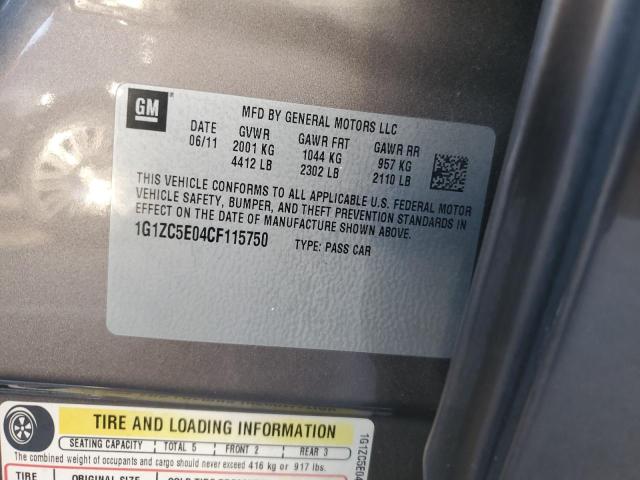 2012 CHEVROLET MALIBU 1LT #3291550924