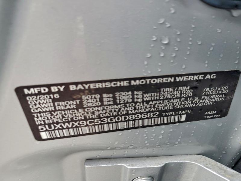 2016 BMW X3 XDRIVE2 #3303801421
