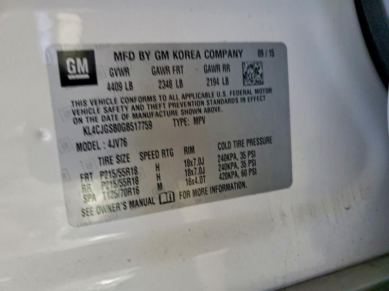 2016 BUICK ENCORE #3302715056