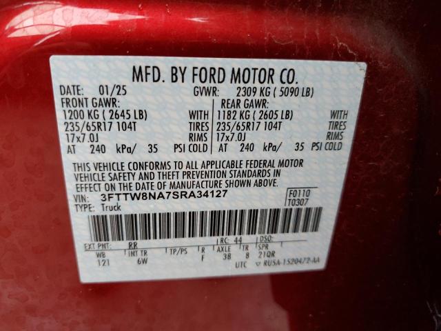 2025 FORD MAVERICK T #3308381372