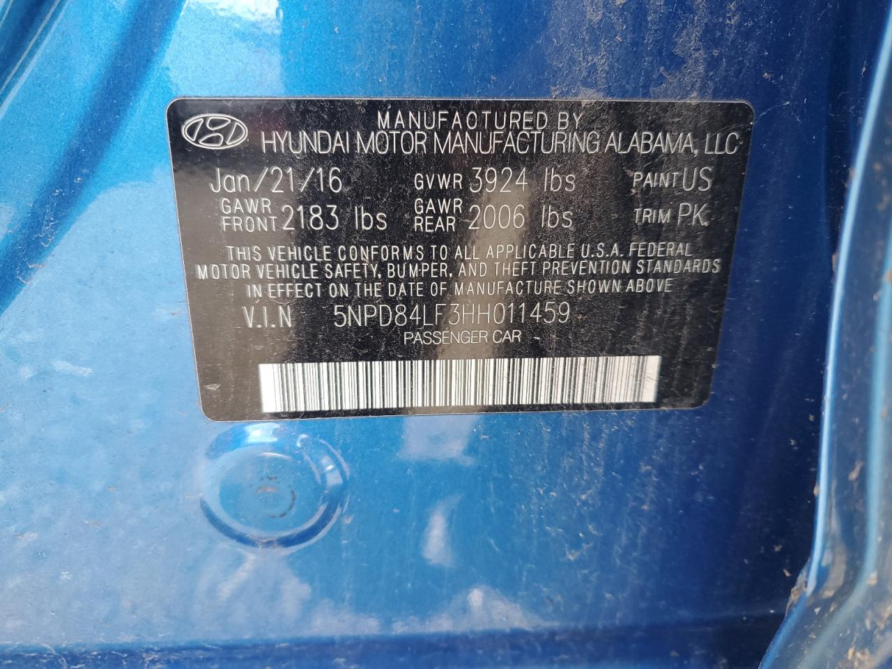 Lot #3304559474 2017 HYUNDAI ELANTRA SE