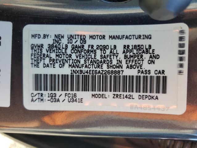 2010 TOYOTA COROLLA BA - 1NXBU4EE6AZ268887
