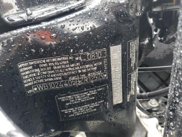 2011 BMW F800 ST WB1024405BZR12579