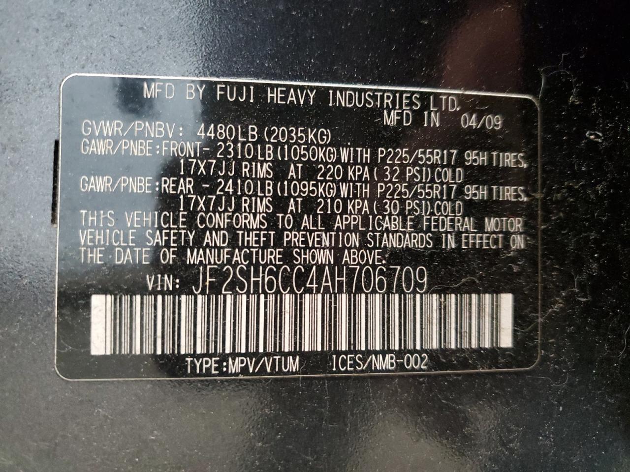 SUBARU FORESTER 2.5X PREMIUM