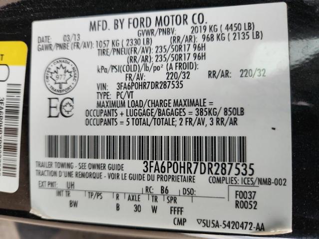 2013 FORD FUSION SE - 3FA6P0HR7DR287535
