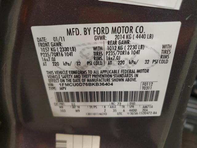 2011 FORD ESCAPE XLT #3304783943