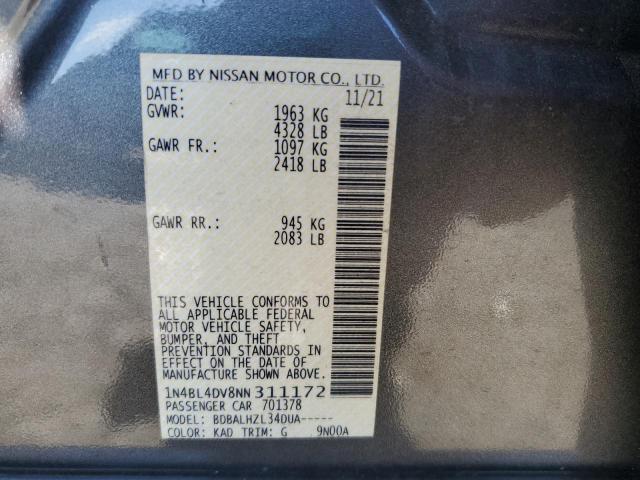 2022 NISSAN ALTIMA SV #3298027202