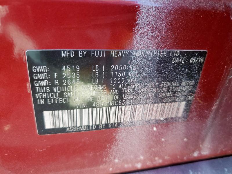 2016 SUBARU LEGACY 2.5 #3282379278